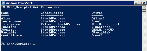 PowerShell Training PSProvider Image