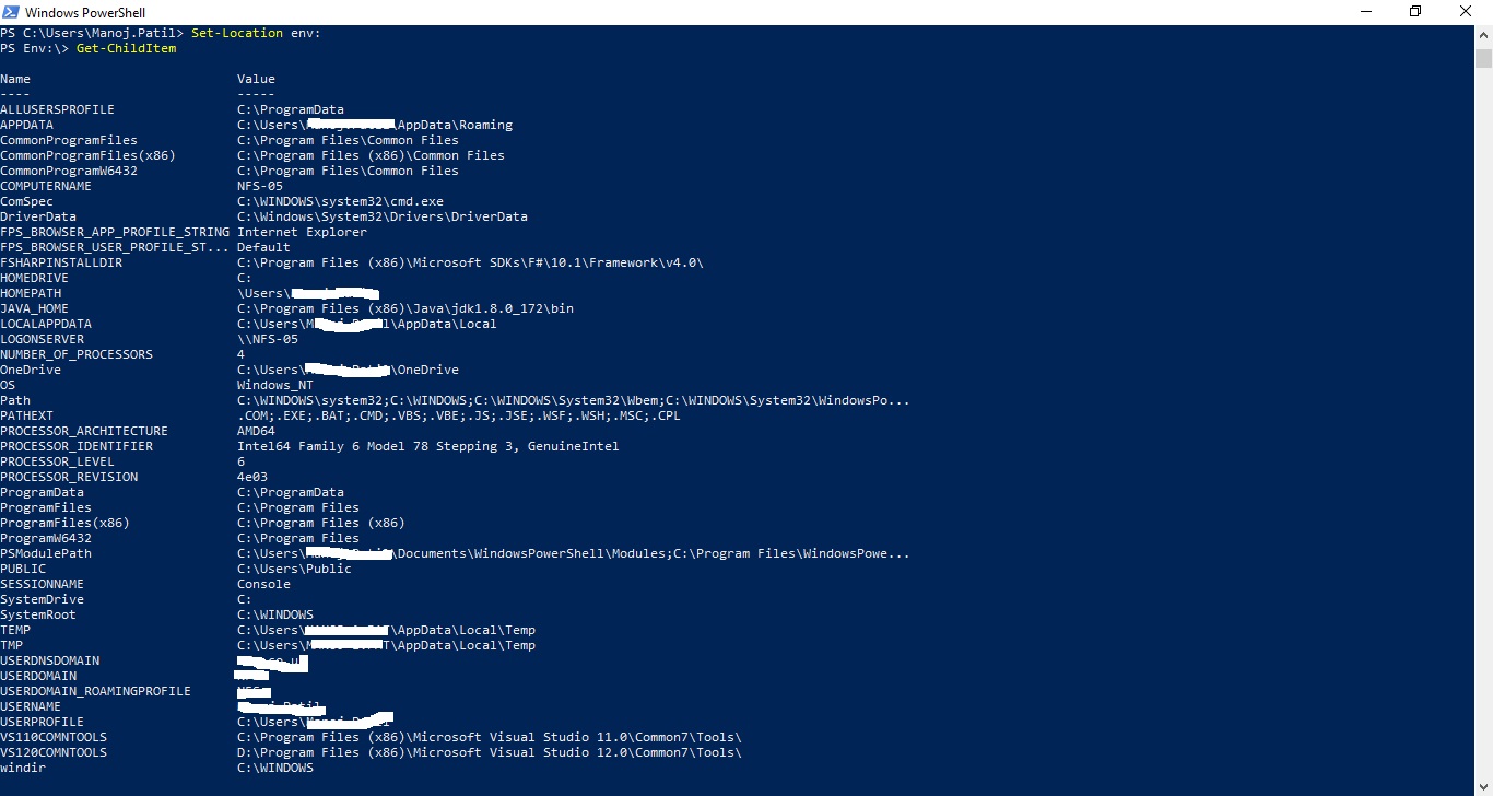 PowerShell Training Get Environment Variable