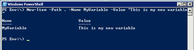 PowerShell Training New Environment Variable