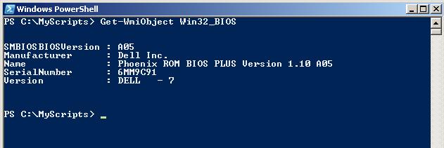 PowerShell Training - WMI BIOS without Parameters